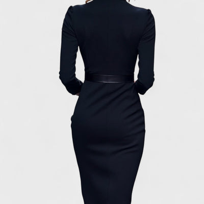 Sophia | Refined Dress with Belt and Collar