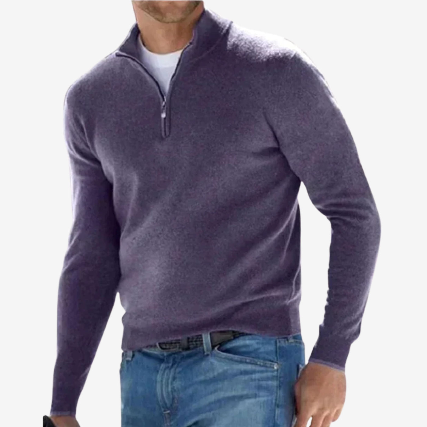Jason | Italian Men’s Sweater with Zipper