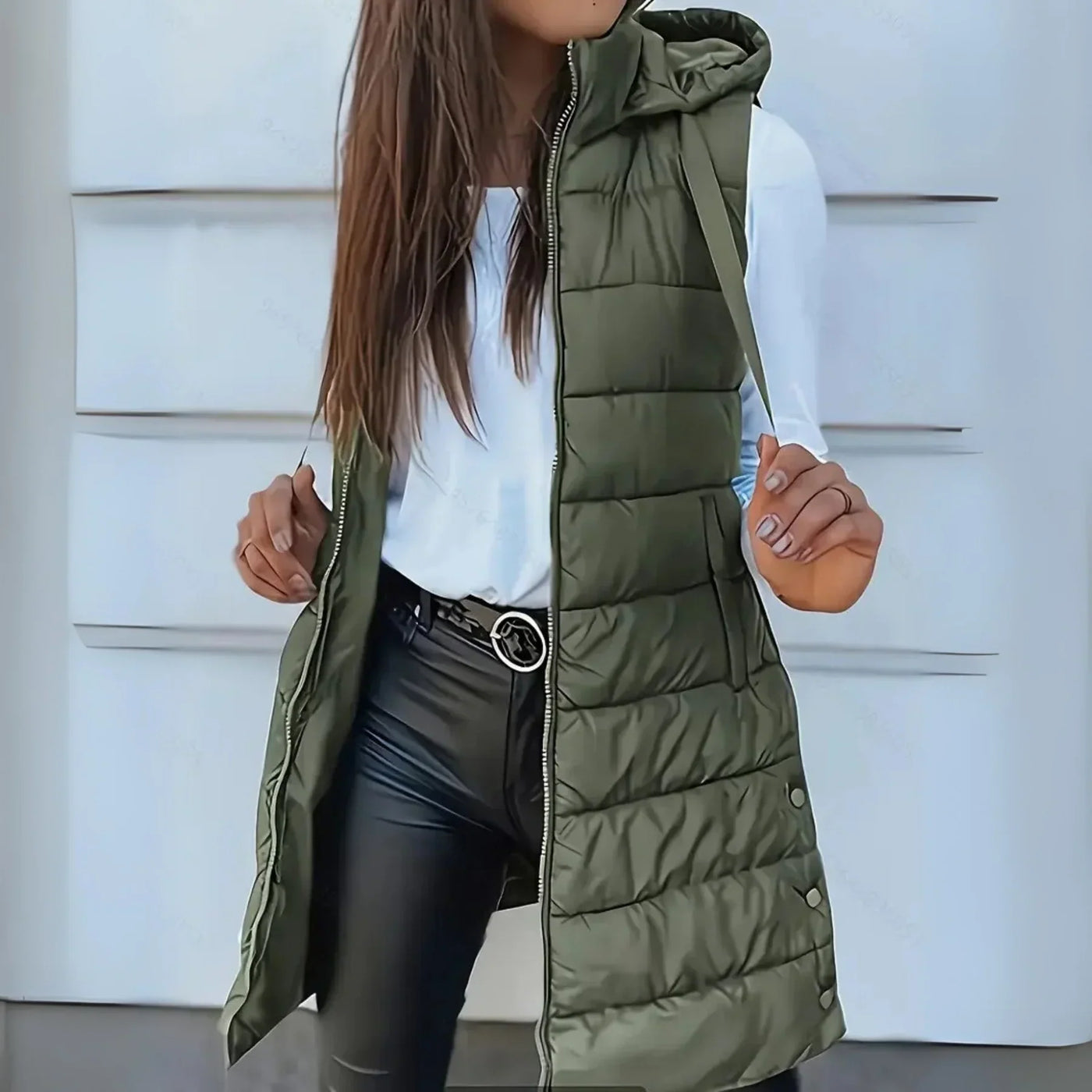 Maya | Sleeveless Hooded Puffer Vest