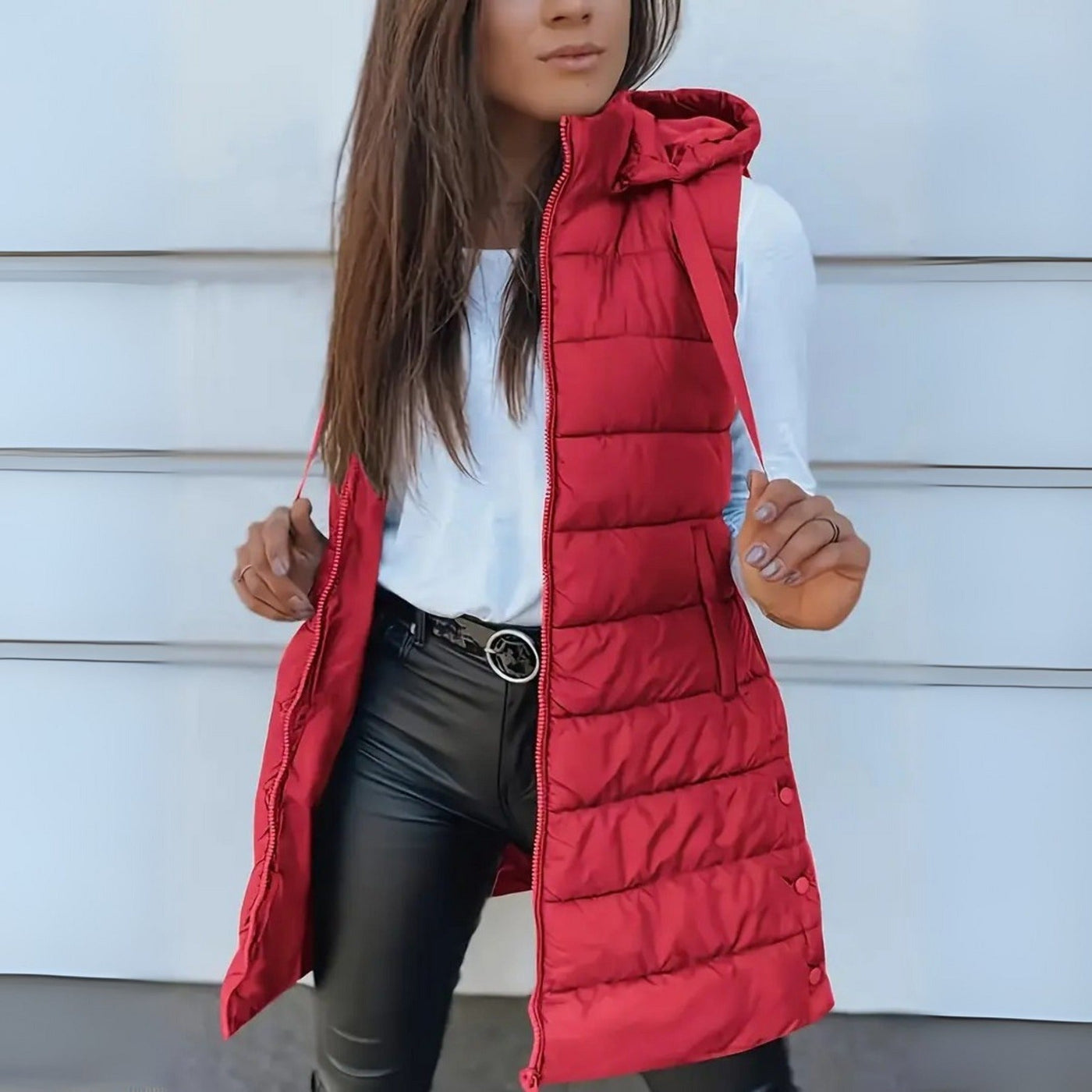 Maya | Sleeveless Hooded Puffer Vest