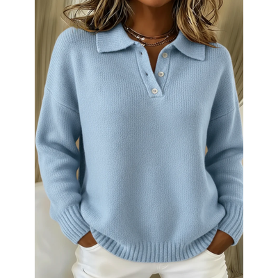 Juliette | Soft Knit Polo Sweater
